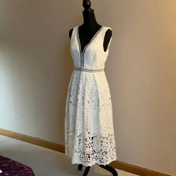 White Lace Summer Dress by Boston Proper - Picture 1 of 4